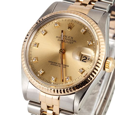 16013 datejust rolex with 8 diamonds|rolex model 16013 value.